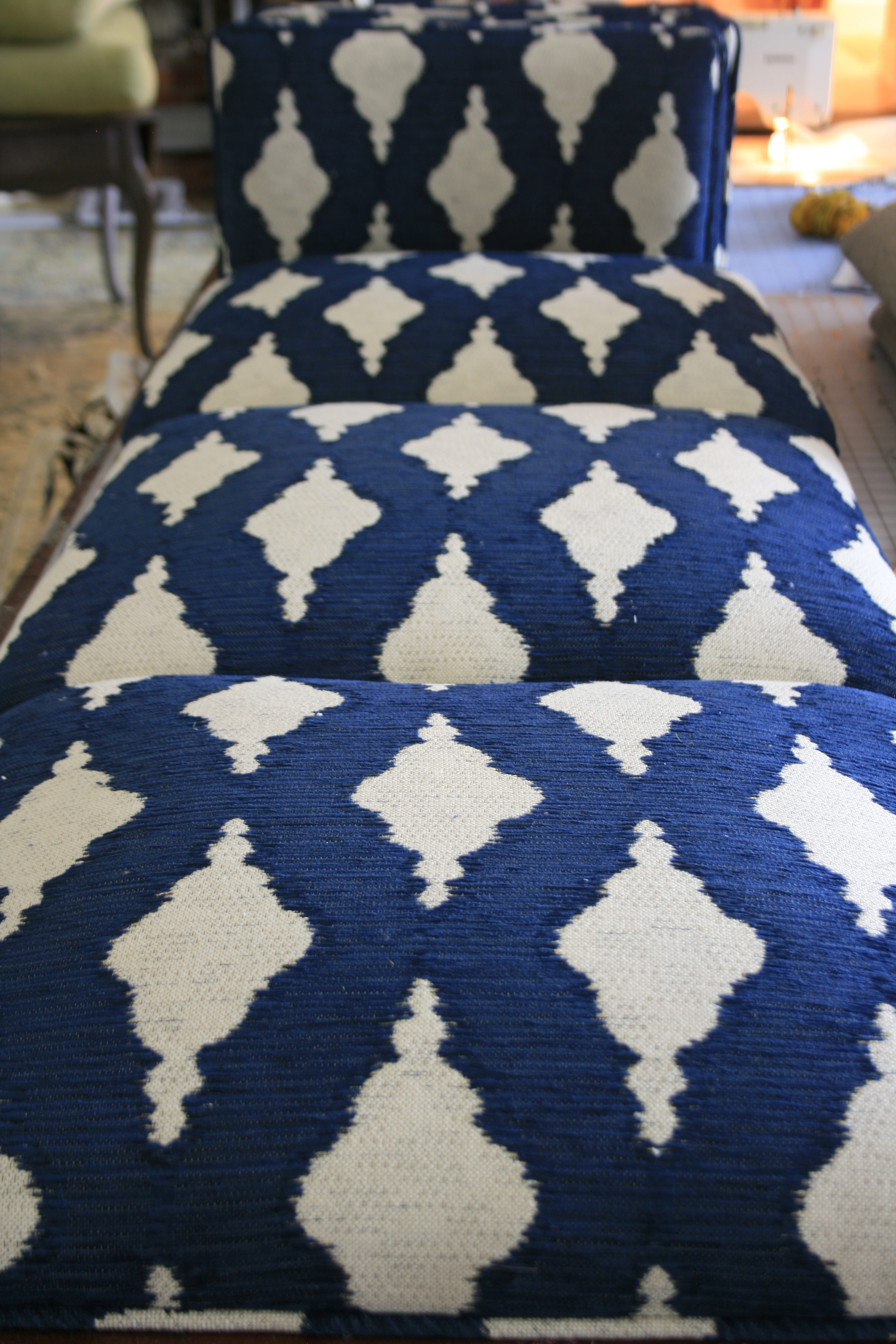 The easiest way to match pattern on chair seats
