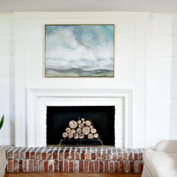 how to reface a brick fireplace