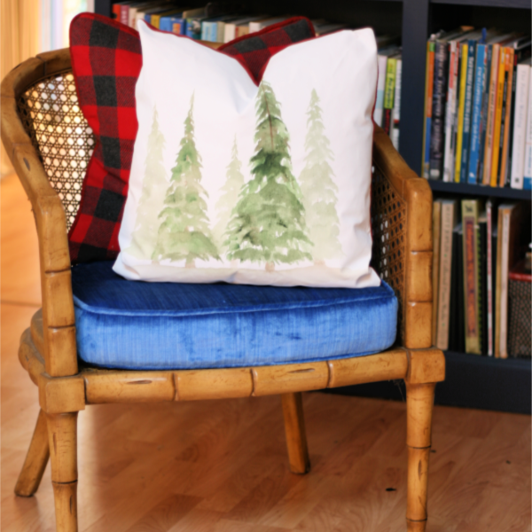 Twelve Days of Christmas Crafts, Day 5-hand painted Christmas pillows