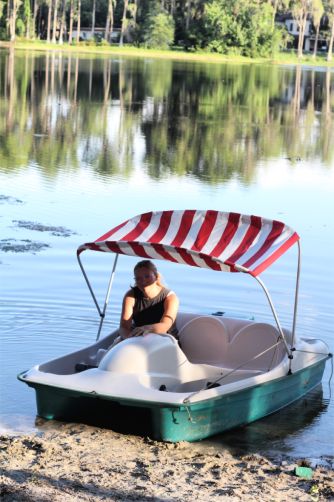 bimini top on a paddle boat