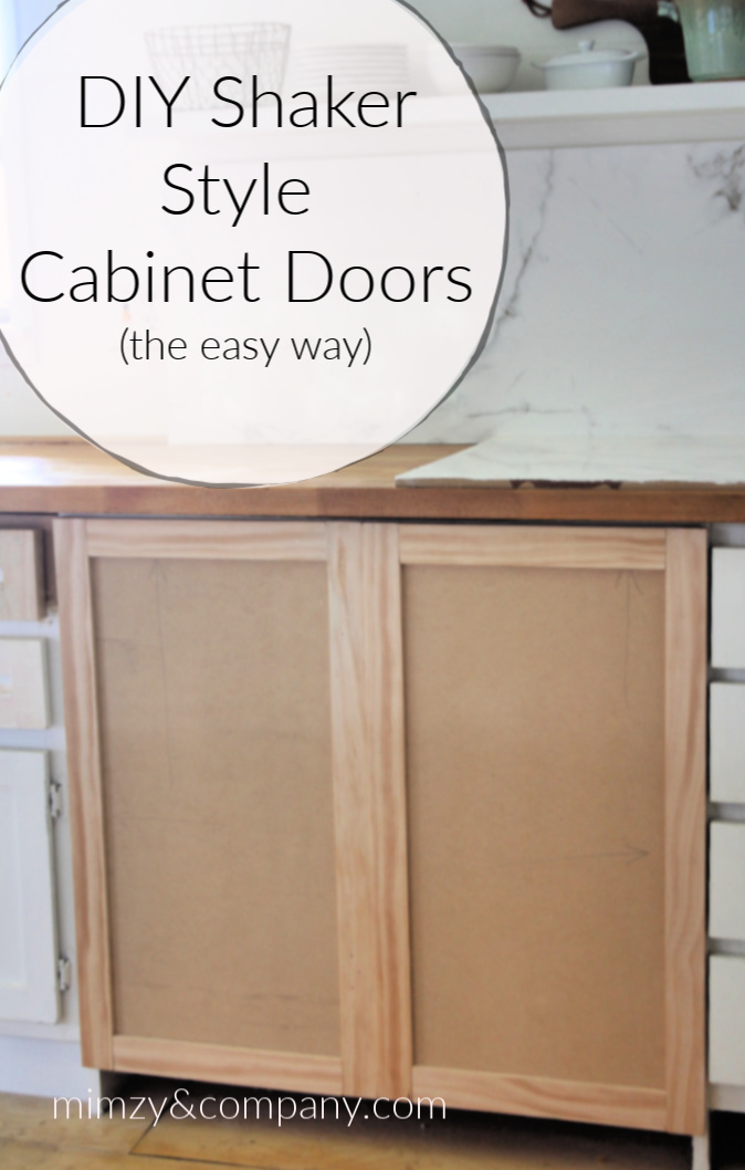 DIY Shaker style cabinet doors the easy way.