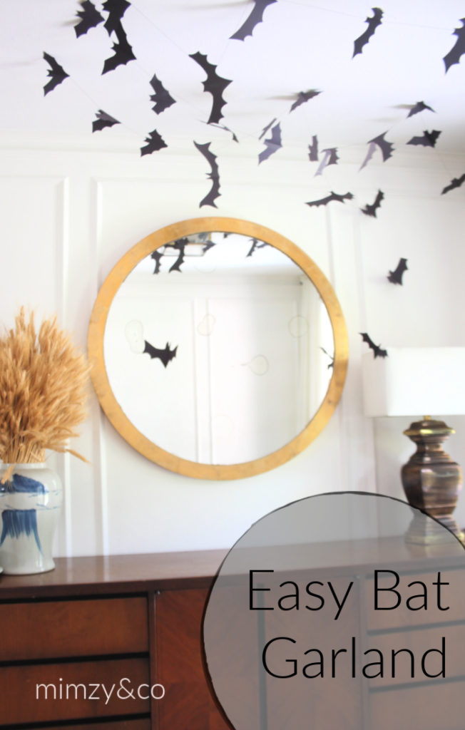 halloween decor- easy bat garland