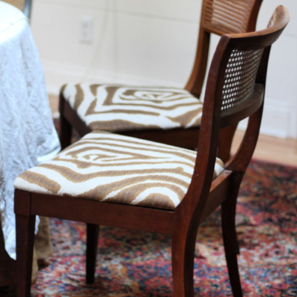 How to reupholster a dining chair seat.
