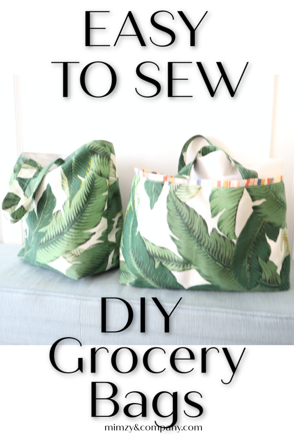 Sewing Pattern Reusable Grocery Bag Reusable Shopping Bag 