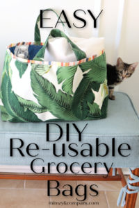 DIY re-usable grocery bags • mimzy & company