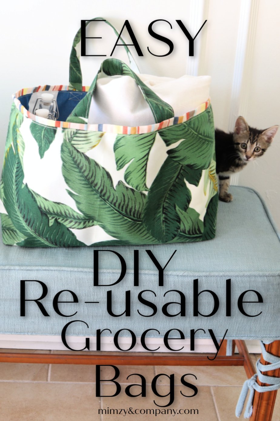 DIY re-usable grocery bag