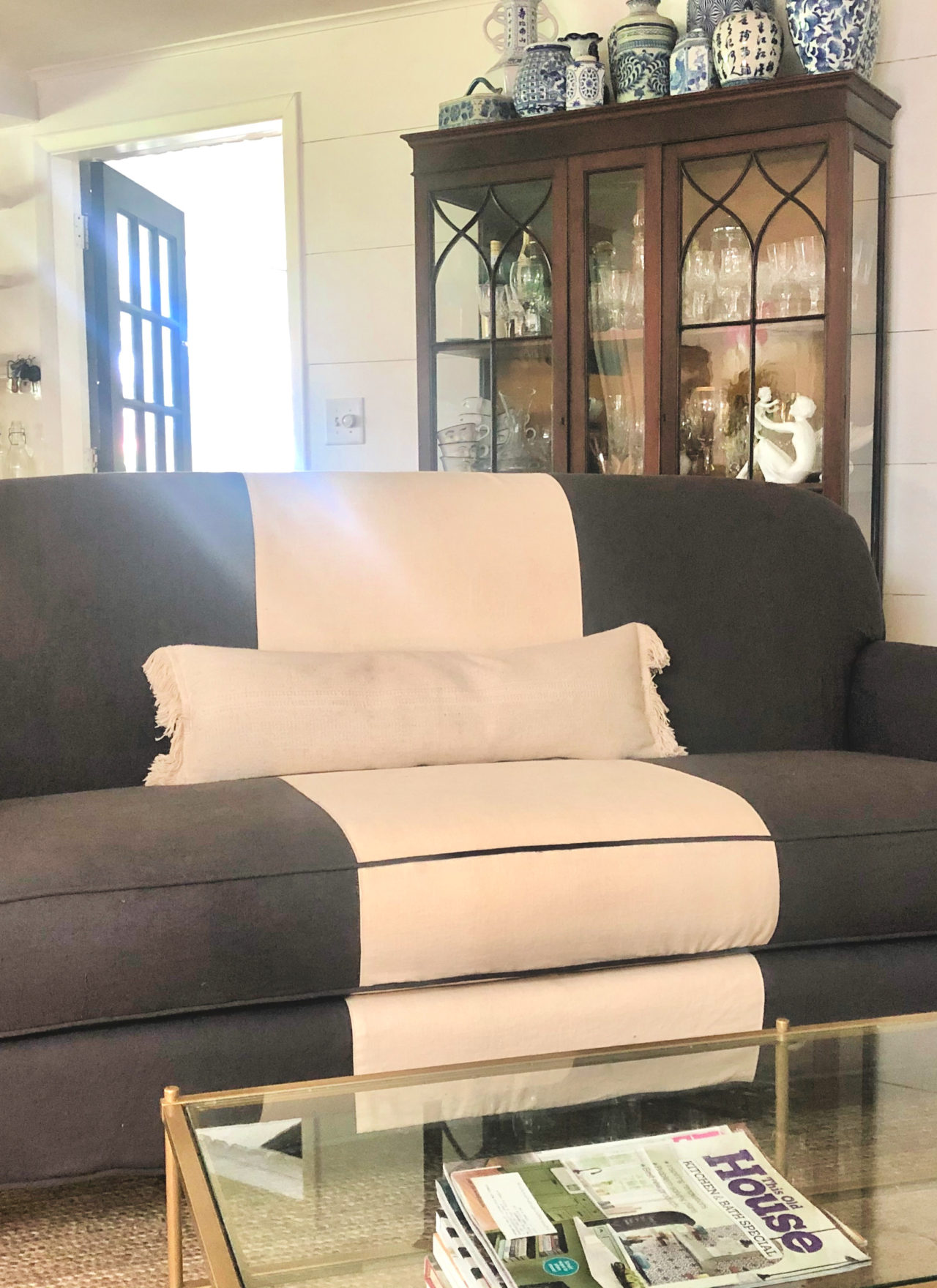 How to Cut and Pin Sofa Slipcover