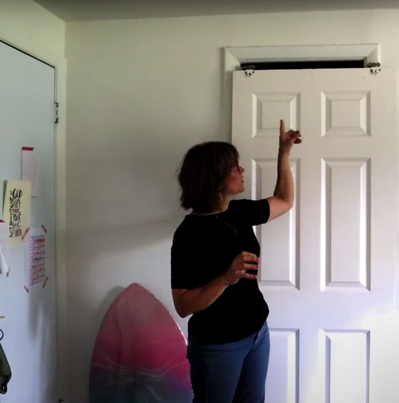 DIY sliding closet door, the un-barn door